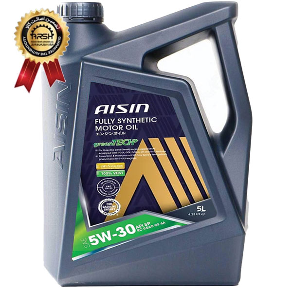 روغن موتور آیسین Aisin مدل SP حجم 5 لیتر (5W-30) ساخت کره برچسب دار_6953cd2f243d0.jpeg